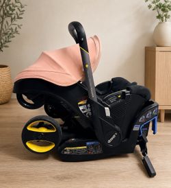 Doona+ Car Seat/Stroller (Pink Canopy And Beige)