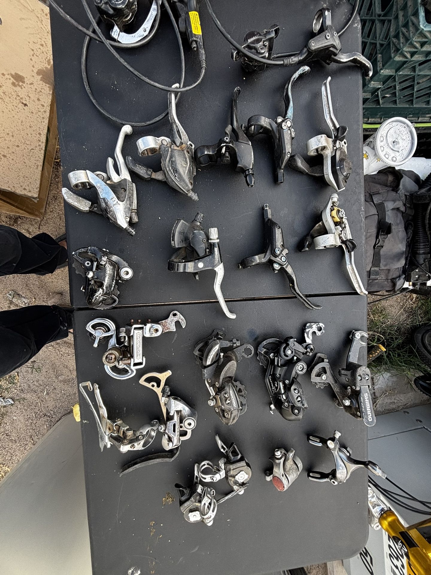Huge Lot of Bike Parts - Derailleurs, Shifters, Forks - RockShox, Shimano & More!