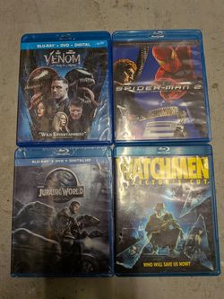 Blu-ray Movies: Venom, Spider-Man 2, Jurassic World, Watchmen 