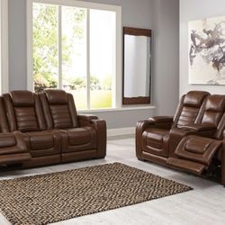 Backtrack Chocolate Power Reclining Set


