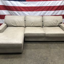 Free Delivery - Pottery Barn 2 Piece Leather Sectional Couch 