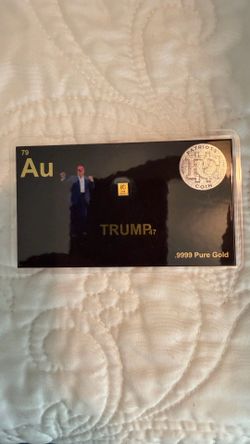 Lot of 5 Patriots Coin 1 Grain .9999 Fine Gold Bar on Original SEALED  Trump Card