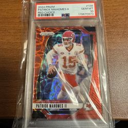 2024 Prizm Red Choice /20 Patrick Mahomes Psa 10 
