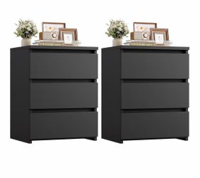 Durable Bedroom Nightstand -- Crafted of premium particleboard boards, this set of 2