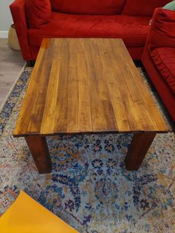 Handmade solid wood coffee table