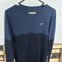 Hollister Men’s Small Blue And Black Sweatshirt