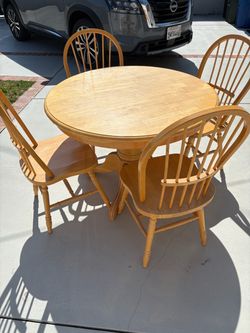 Pine table and chairs