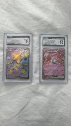 CGC 10 Japanese Pokémon Cards Alakazam & Mewtwo ex
