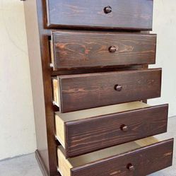 5 Drawer Pine Brown 