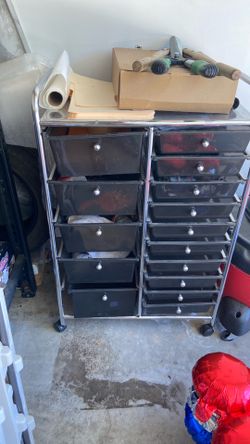 Used classroom plastic drawers