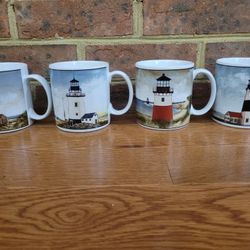 Set of Four Lighthouse Mugs by Sukura