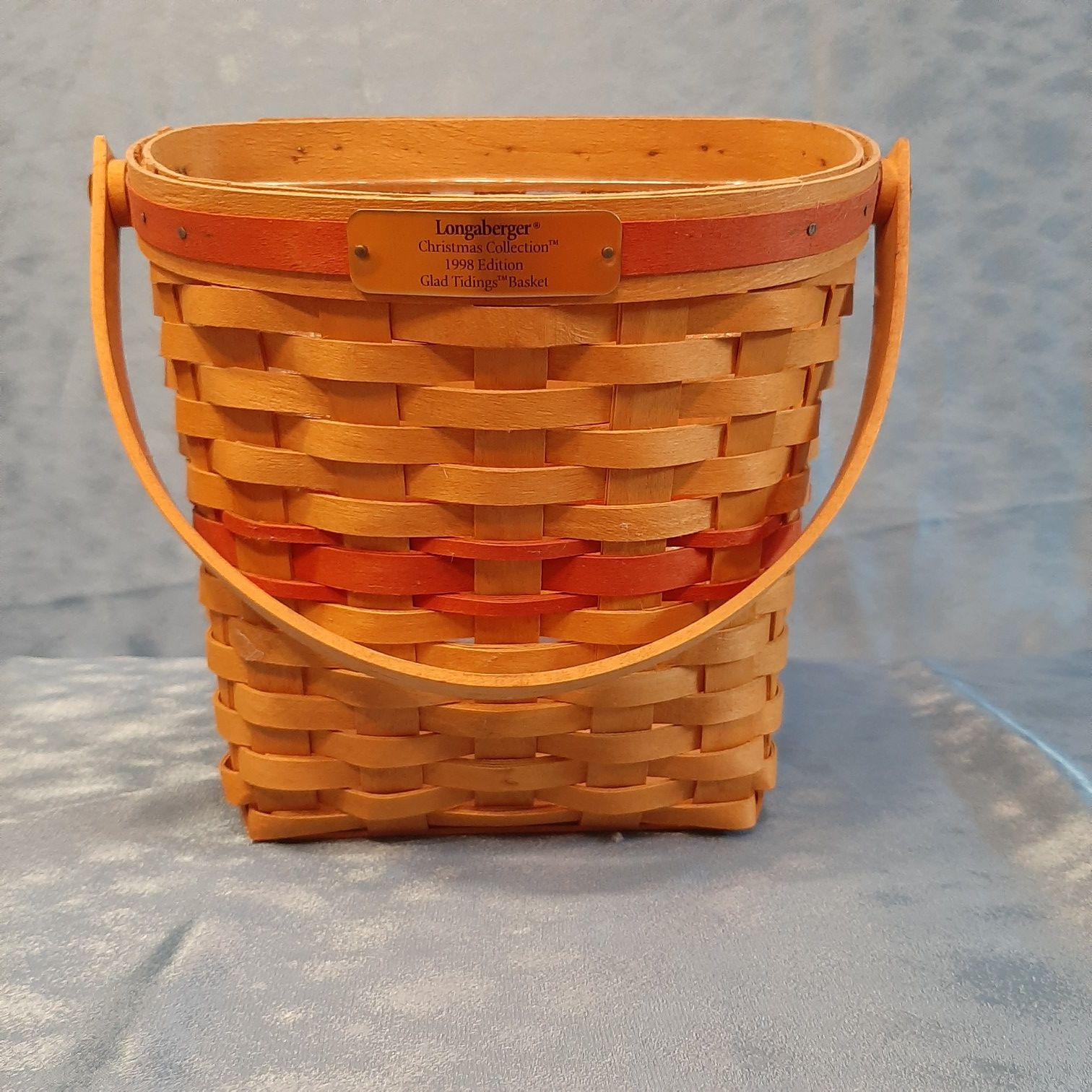 Longaberger Christmas Glad Tidings 1998 basket w liner
