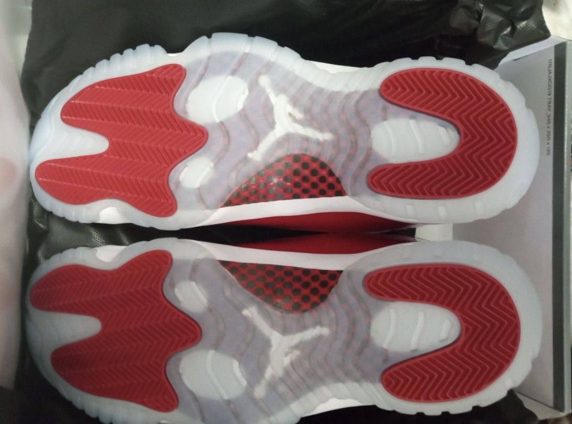 Cherry Red Jordan 11  Shoes