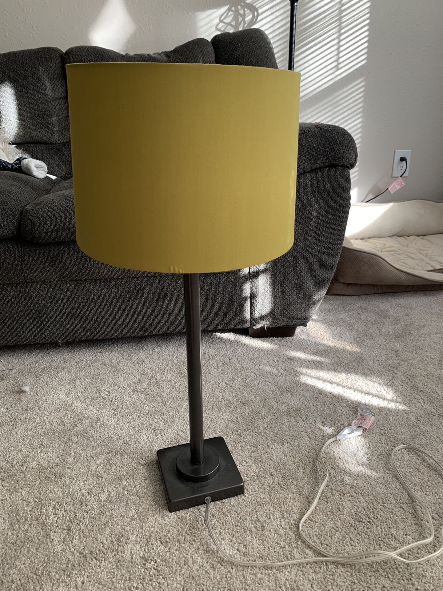 Tall Lamp With Green Lampshade
