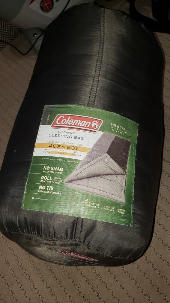 Coleman big an tall sleeping bag