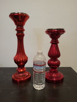 Christmas Red Candle Holders
