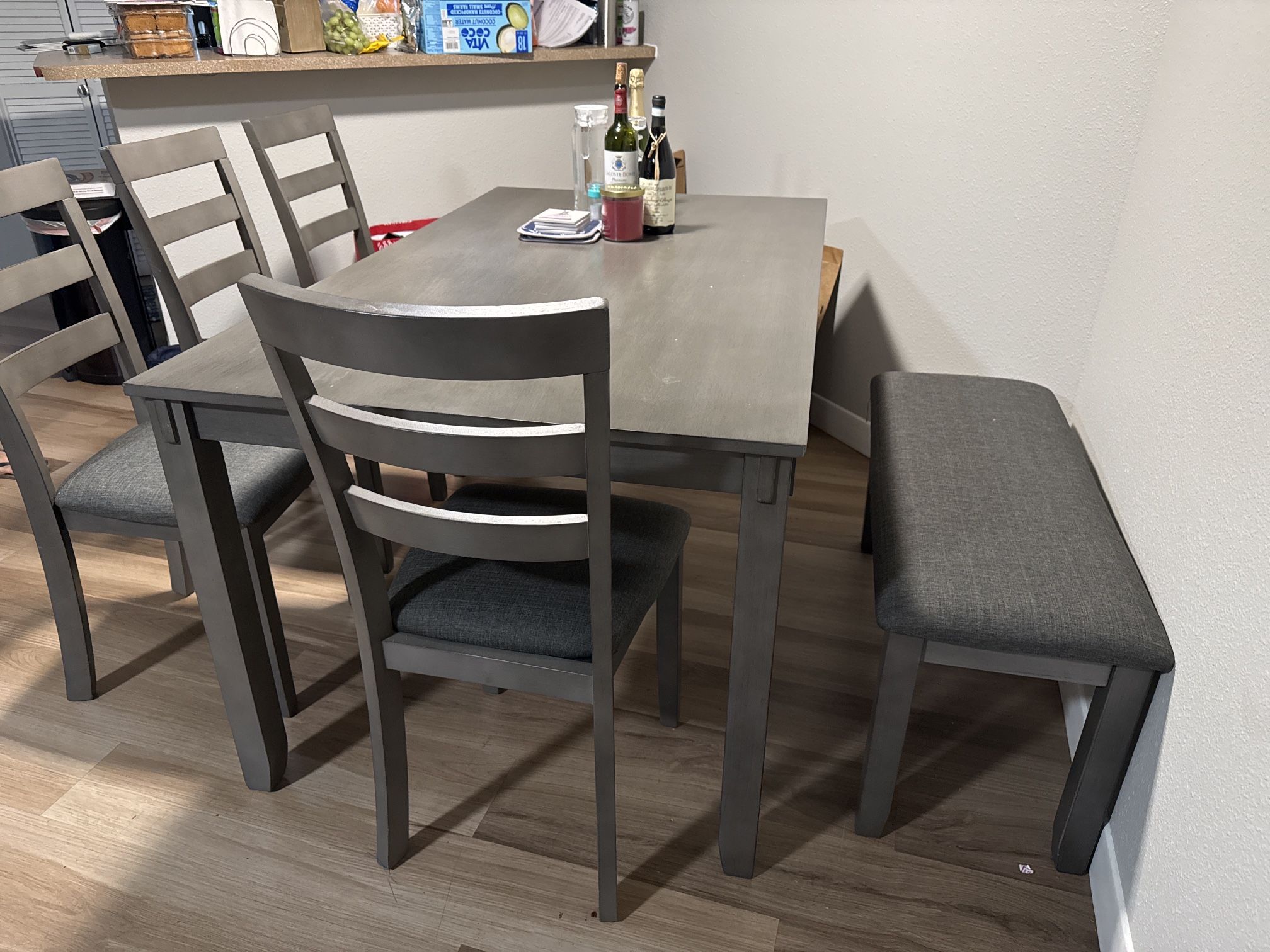 6 Seater Dining Table With Bench
