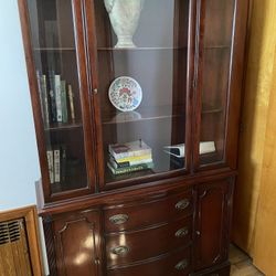 Antique Mahogany China Closet