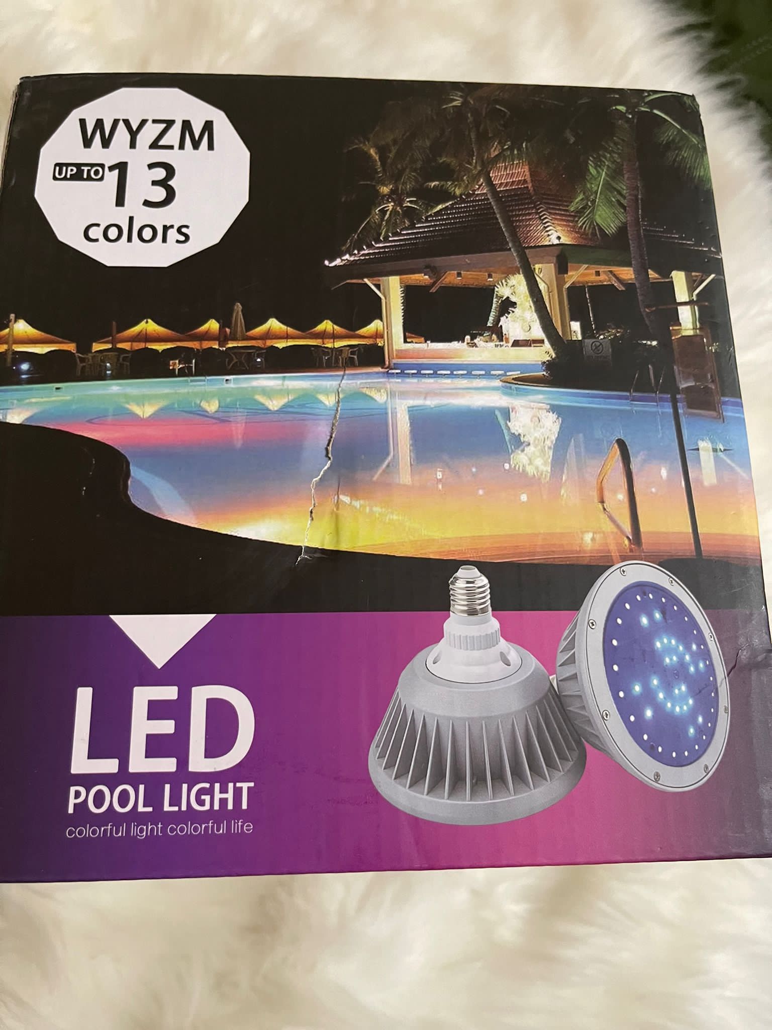 WYZM LED Pool Light Bulb for Inground Pool, IP65 Waterproof,120V 40W, Color Changing,Fit for Pentair and Hayward Pool Light Fixture,
