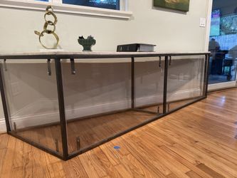 Custom Marble Top Modern Table (needs repair)