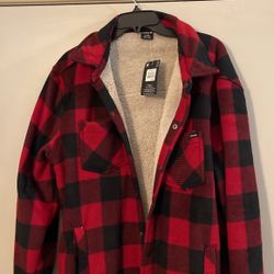 NWT Hurley Shirt Jacket Large. No Deliveries
