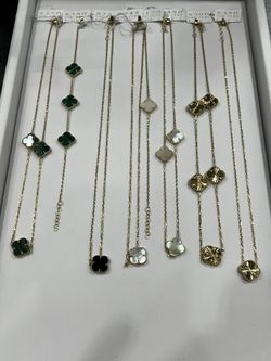 Van Cleef Jewelry 10k Yellow  Gold Necklace And Bracelet 