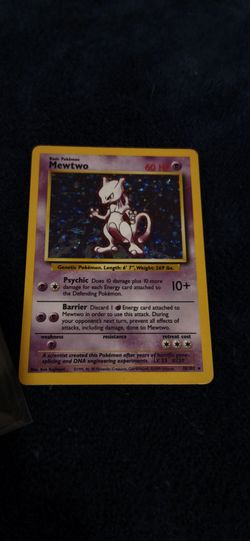 Mewtwo Holo Rare Pokémon Card Base Set 10/102