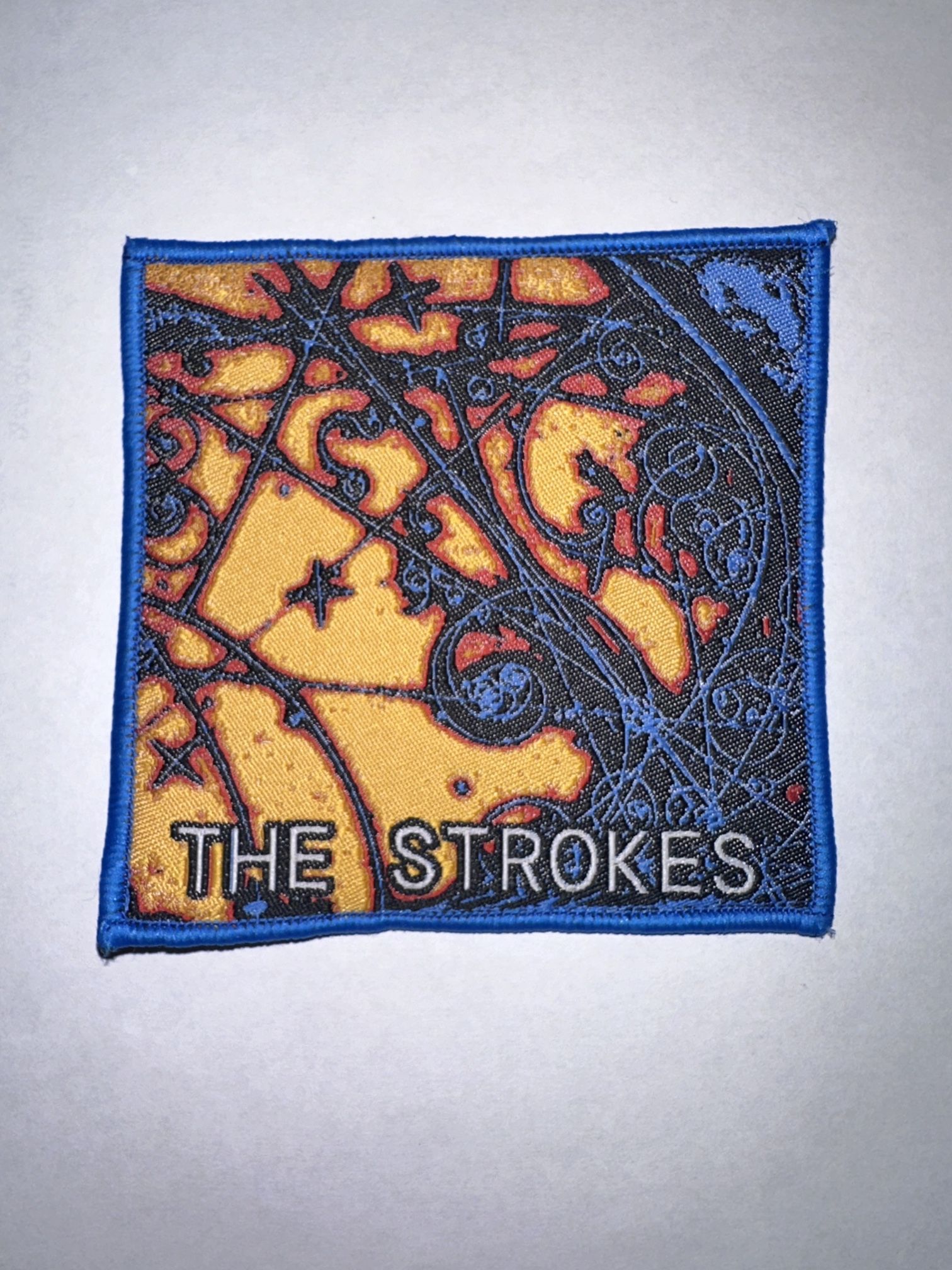 THE STROKES, IS THIS IT, BLUE BORDER, SEW ON WOVEN PATCH