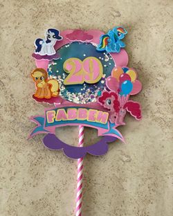 My Little Pony Cake Topper Shaker