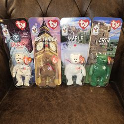 Complete Set of 4 TY Beanie Babies from the Ronald Mcdonald Charity Collection 