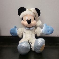 Disneyland 2007 Christmas Mickey Mouse Bean Bag Plush Pre Owned