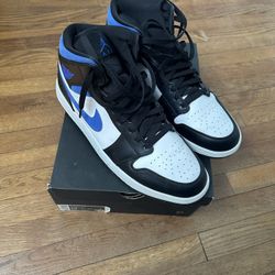 Air Jordan 1 Mid Black White & Blue