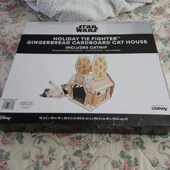 Holiday Cat Gift Gingerbread House Star Wars 