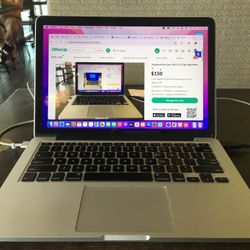 MacBook Pro 13in Early 2015 8gb 2.7ghz Dual Core 128gb 
