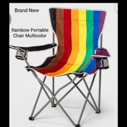 Brand New  Rainbow Portable Chair Multicolor 