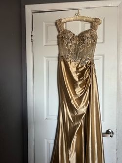Gold long dress