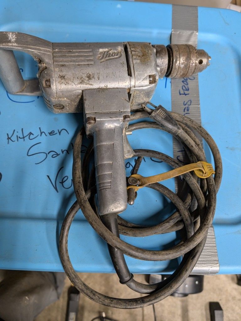 Corded 1/2" Heavy Duty Low Speed Spade Handle Drill