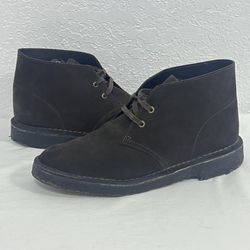 Clarks Originals Desert Chukka Mens US 9 Brown Leather Round Toe Lace-Up Boots