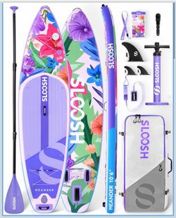 Standing inflatable paddle board