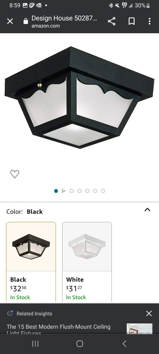Outdoor Ceiling Light New In Box