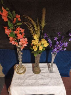 Vases of flowers