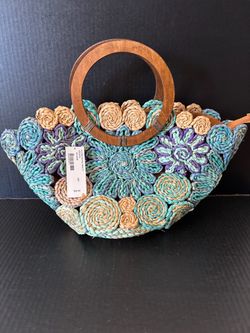 New Multicolor Cornhusk Handbag