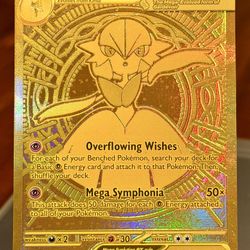 2025 Pokémon TCG Gold Hyper Rare card Mega Gardevoir ex (187/132) from Mega Evolution