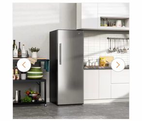 Stainless Steel Single-Door Upright Refrigerator