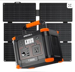 🔥new inbox🔥Grecell Portable Power Station 330W with 40W Solar Panel
