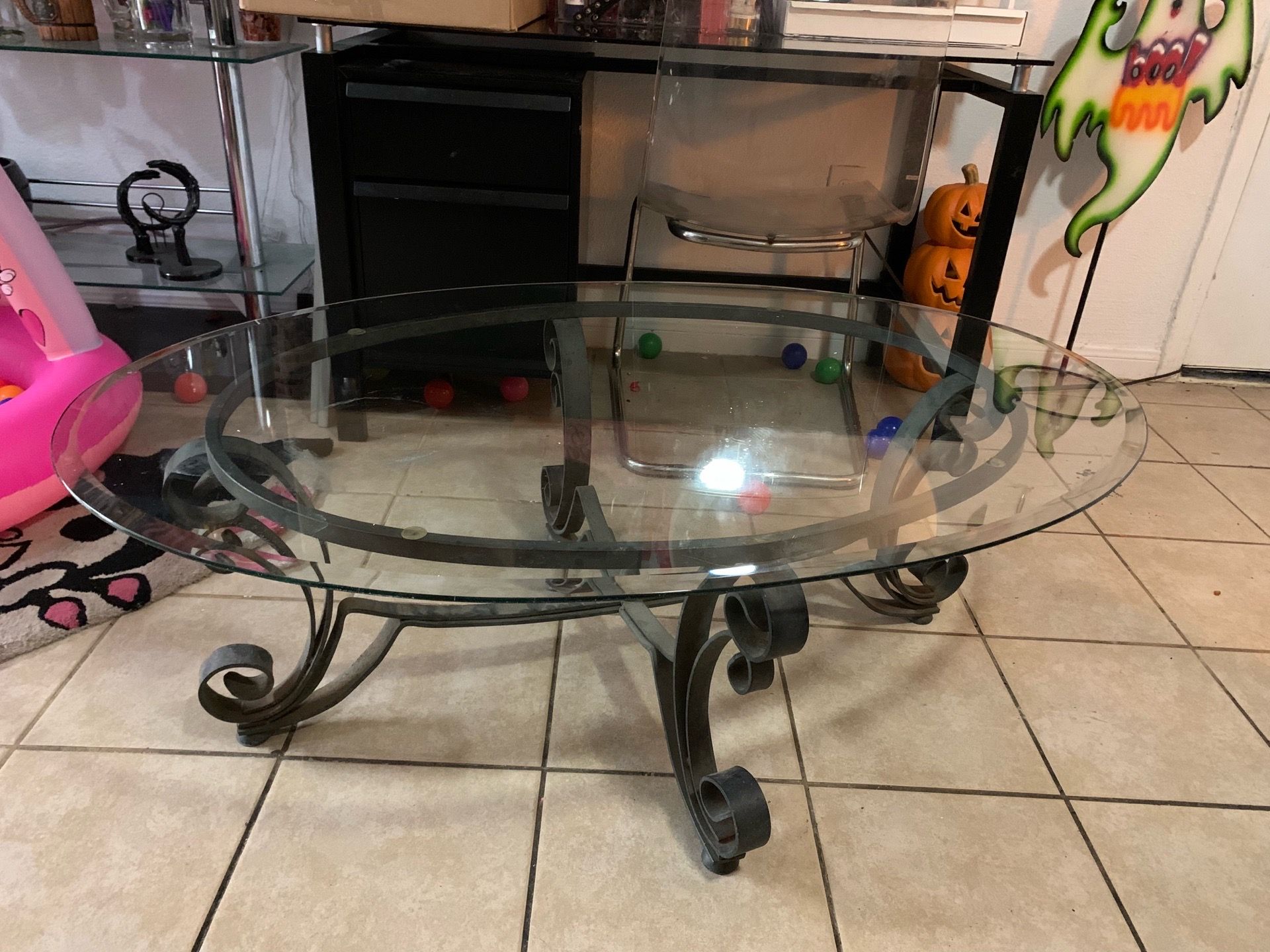 glass coffee table