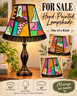 Hand-Painted Sally-Inspired Lampshade – Nightmare Before Christmas Style
