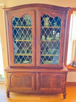 Leaded Glass China Cabinet
