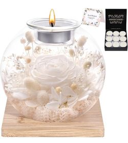 Christmas Birthday Gifts for Women Preserved Roses in Glass Dome with Scented - Romantic Preserved Flower for Women, Girlfriend, Wife, Mom, Grandma, S