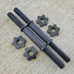 Spinlock Dumbbell Handles 14" Long With Rubber Handles